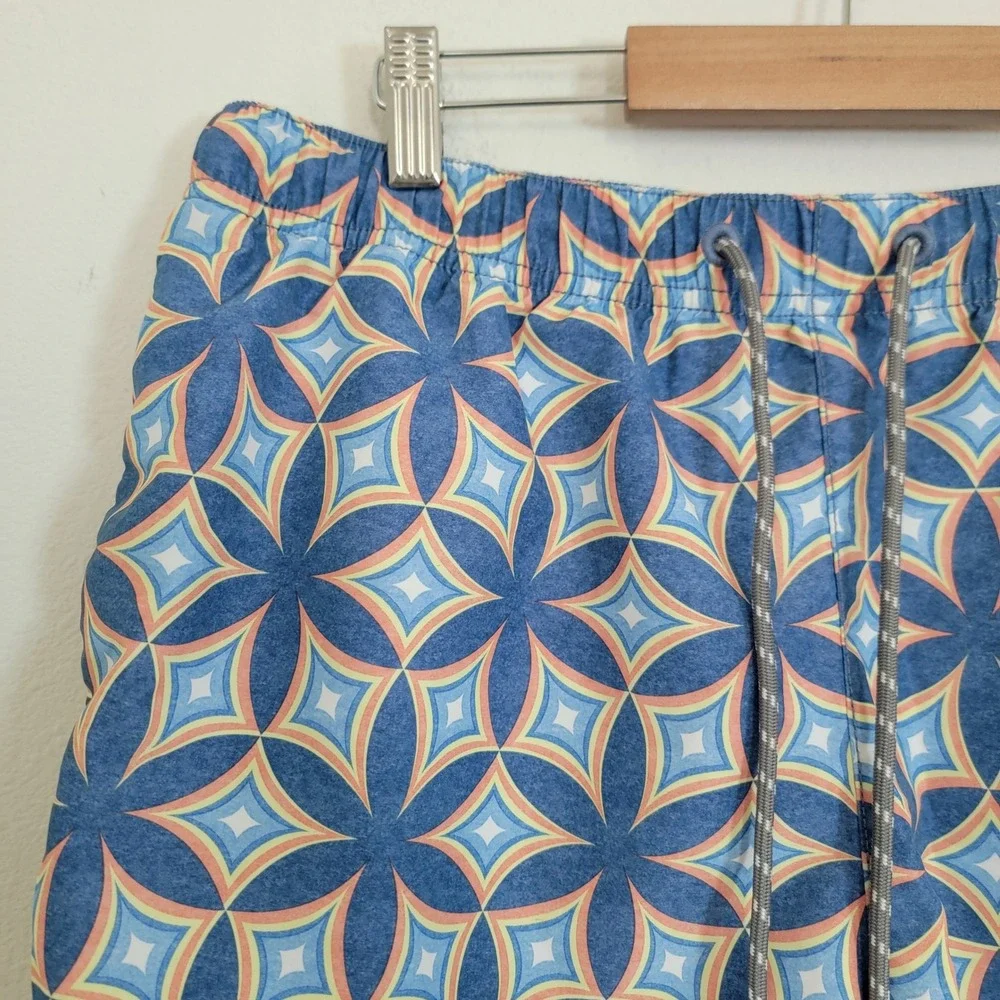 Tommy Bahama Relax Mens Medium‎ Blue Mesh Lined Swim Trunks Drawstring Resort